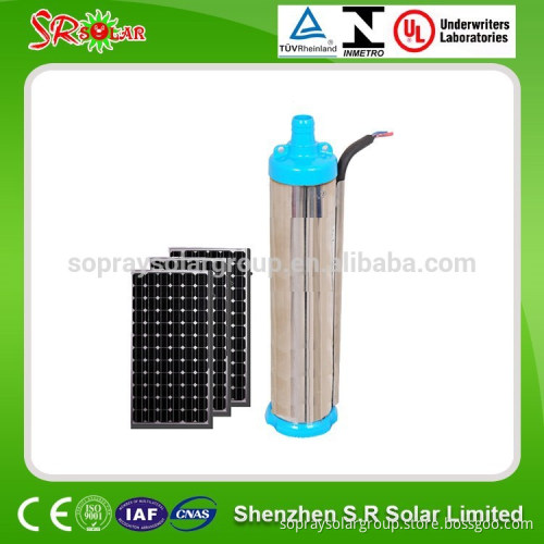 High head and flow rate DC Solar PV Submersible water Pump 24v